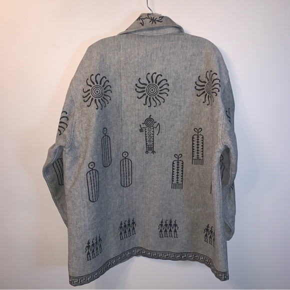 Venus Imports 100% Cotton Oversized Jacket Grey XL - Picture 2 of 9